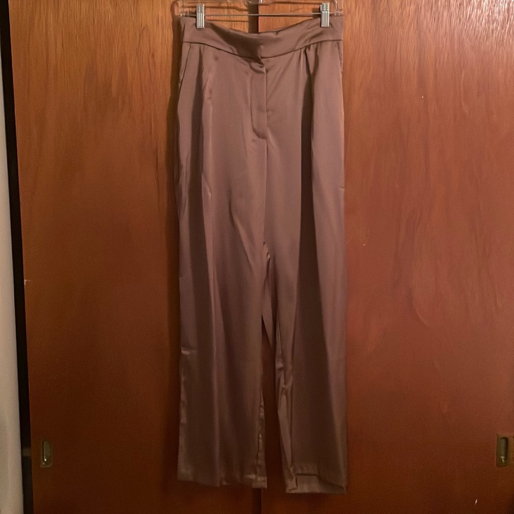Abercrombie & Fitch Satin Wide Leg Trousers
